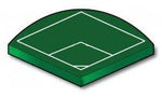90 Degree Fast Plastic Ball Field with Outfield - Port-a-field