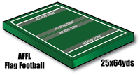AFFL Flag Football Field 25x64 yd with 7 yd End Zones - Port-a-field
