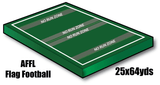 AFFL Flag Football Field 25x64 yd with 7 yd End Zones - Port-a-field