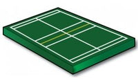 Badminton Doubles Court with Service Lines - Port-a-field