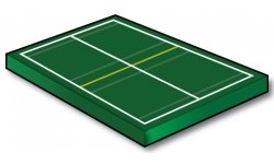 Badminton Singles Court - Port-a-field