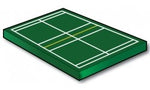 Badminton Singles Court with Service Lines - Port-a-field