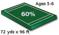 Youth Football Field - 60% Scale Size, Ages 6 and under - Port-a-field