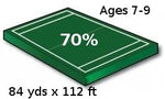 Youth Football Field - 70% Scale Size, recommended for ages 7-9 - Port-a-field